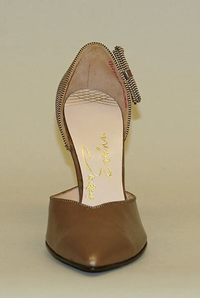 Pumps, Mr. David Evins (American, born England, 1909–1992), leather, American