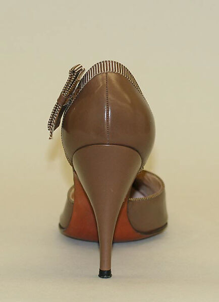 Pumps, Mr. David Evins (American, born England, 1909–1992), leather, American