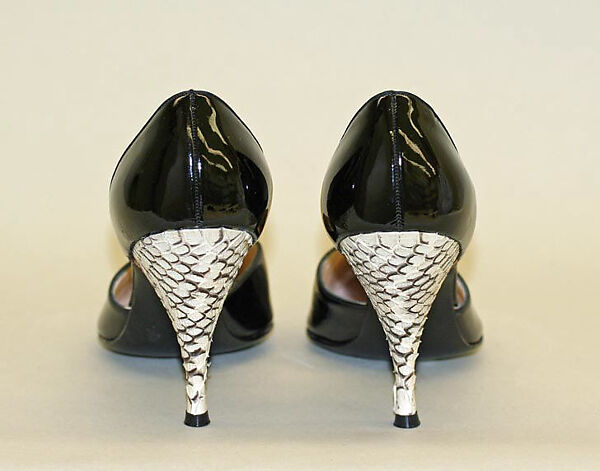 Pumps, Mr. David Evins (American, born England, 1909–1992), leather, plastic (vinyl), American