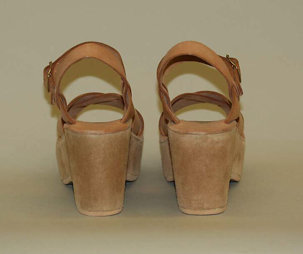 Sandals, Kork-ease, Inc., leather, American