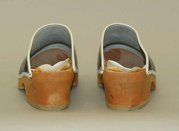 Clogs, OlofDaughters (Swedish), leather, wood, plastic, Swedish