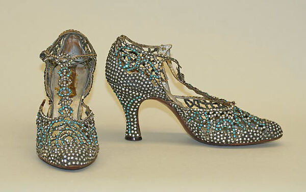 Sandals, Seymour Troy Originals (American), metal, rhinestones, American