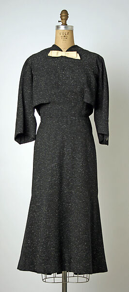 Dress, Jean Dessès (French (born Egypt), Alexandria 1904–1970 Athens), wool, French 