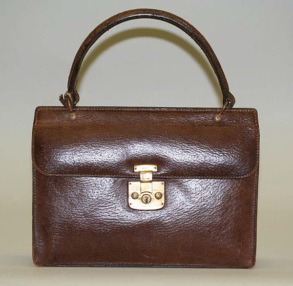 Purse, Gucci (Italian, founded 1921), leather, brass, Italian