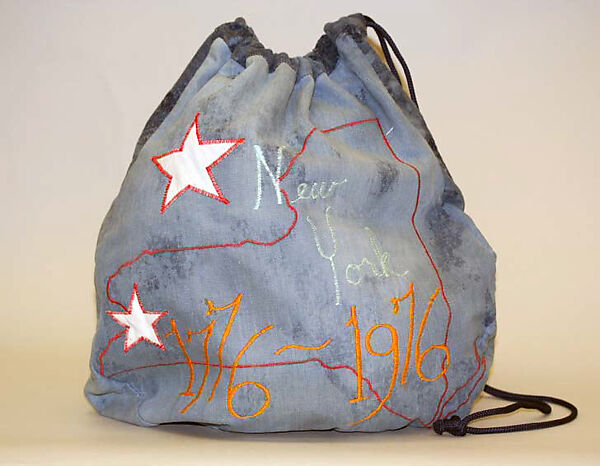 Drawstring bag, Serendipity 3 (American, opened 1954), cotton, American 