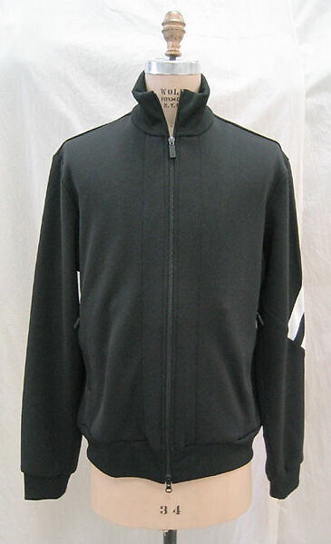 Athletic suit, Y-3 (Japanese and German, founded 2002), a) polyester/cotton blend, rubber; b) cotton, polyester; c) polyester/cotton blend, rubber, nylon, Japanese