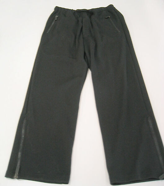 Athletic suit, Y-3 (Japanese and German, founded 2002), a) polyester/cotton blend, rubber; b) cotton, polyester; c) polyester/cotton blend, rubber, nylon, Japanese