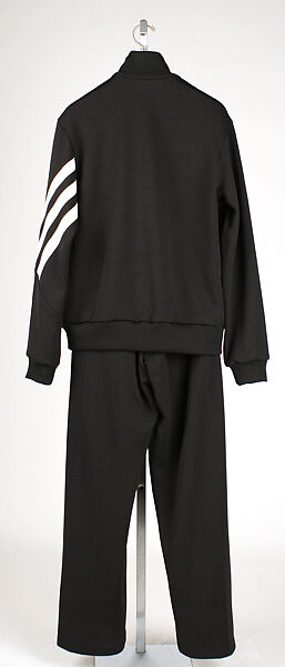 Athletic suit, Y-3 (Japanese and German, founded 2002), a) polyester/cotton blend, rubber; b) cotton, polyester; c) polyester/cotton blend, rubber, nylon, Japanese