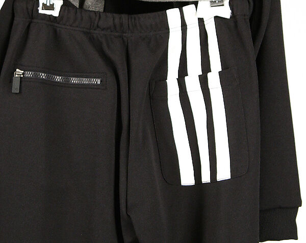 Athletic suit, Y-3 (Japanese and German, founded 2002), a) polyester/cotton blend, rubber; b) cotton, polyester; c) polyester/cotton blend, rubber, nylon, Japanese