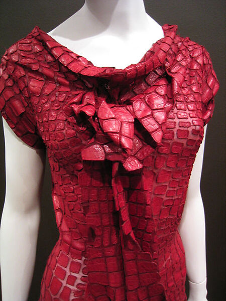 Dress, House of Dior (French, founded 1946), silk, leather, French