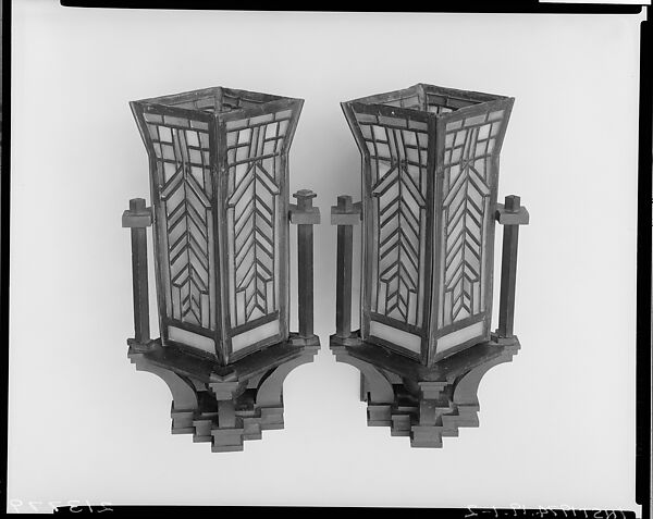 Wall Sconce, Designed by Arthur Heun, Glass, wood, American 