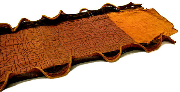 Woman's Embroidered Wrapper (Ntshakokot), Raffia, reed, Kuba peoples