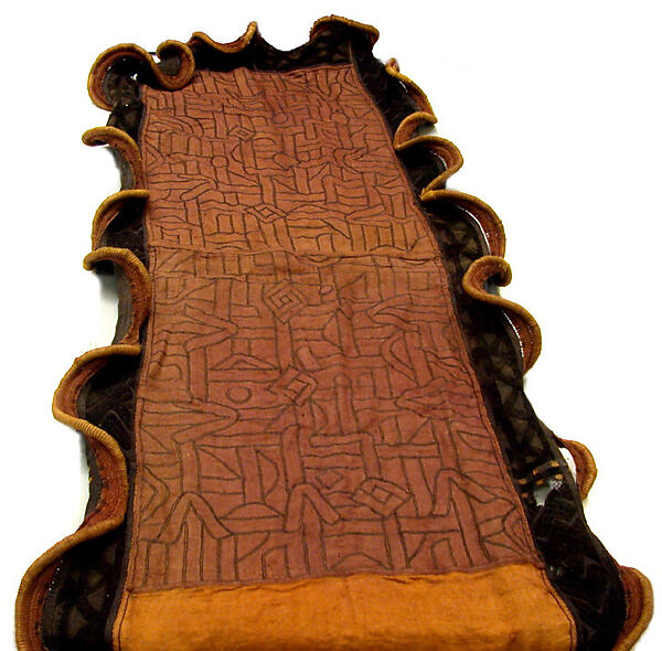 Woman's Embroidered Wrapper (Ntshakokot), Raffia, reed, Kuba peoples