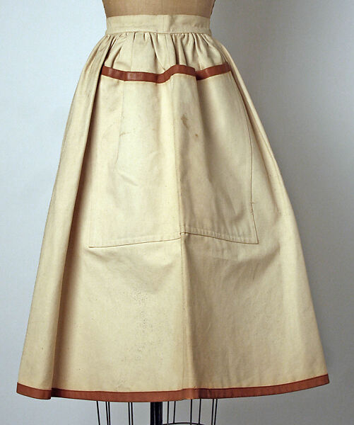 Apron, Bonnie Cashin (American, Oakland, California 1908–2000 New York), cotton, leather, American 