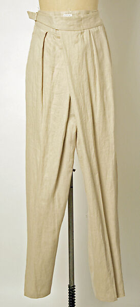 Trousers, Issey Miyake (Japanese, 1938–2022), linen, Japanese 