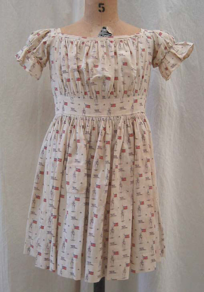 Dress, cotton, American 