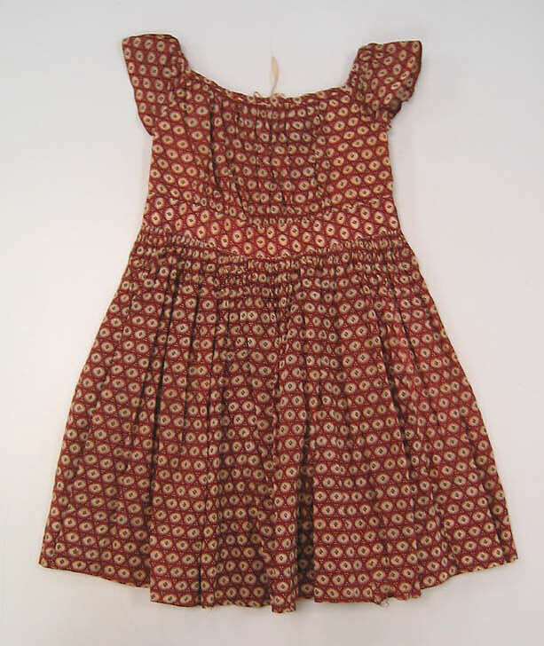 Dress, cotton, probably American 