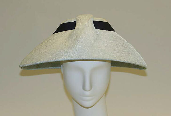 Hat, Hattie Carnegie, Inc. (American, 1918–1965), synthetic, silk, plastic, American 