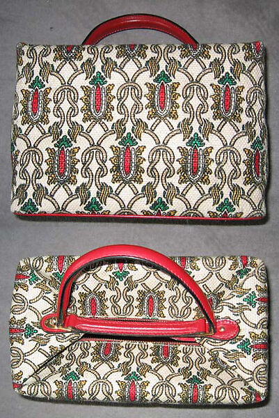 Purse, Gucci (Italian, founded 1921), leather, wool, brass, nylon, Italian 