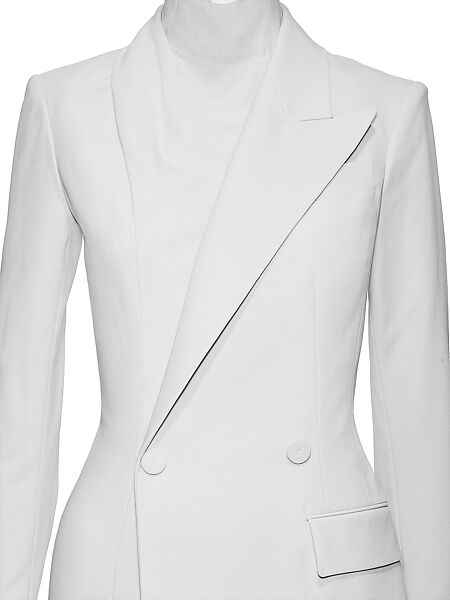 "Integral Suit", Gaultier Paris (French, founded 1997), a)wool blend, silk, nylon; b,c) wool blend, French