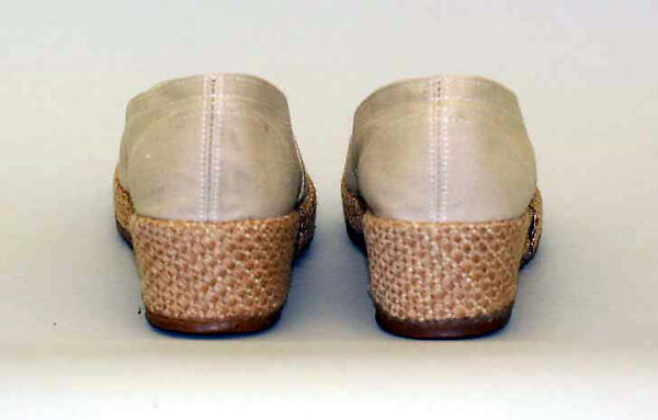 Espadrilles, cotton, hemp, rubber, probably American