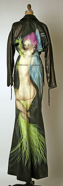 Dress, Roberto Cavalli (Italian, 1940–2024), leather, Italian