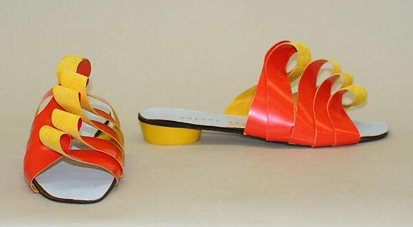 Sandals, Herbert Levine Inc. (American, founded 1949), paper, plastic (cellulose nitrate), American
