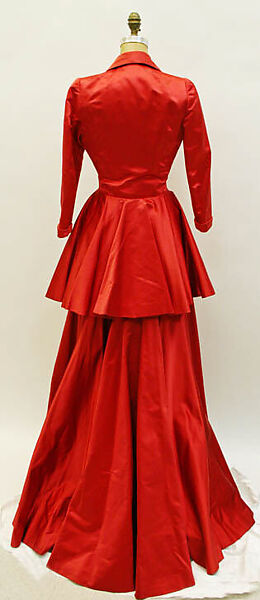 Housecoat, Mainbocher (French and American, founded 1930), silk, synthetic fiber, American