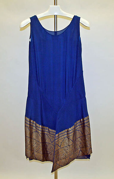 Evening dress, Lucien Lelong (French, 1889–1958), silk, metallic thread, French 
