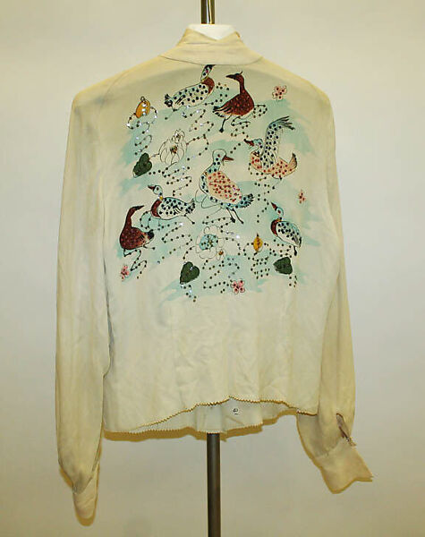 Blouse, Tina Leser (American, 1910–1986), wool, silk, American