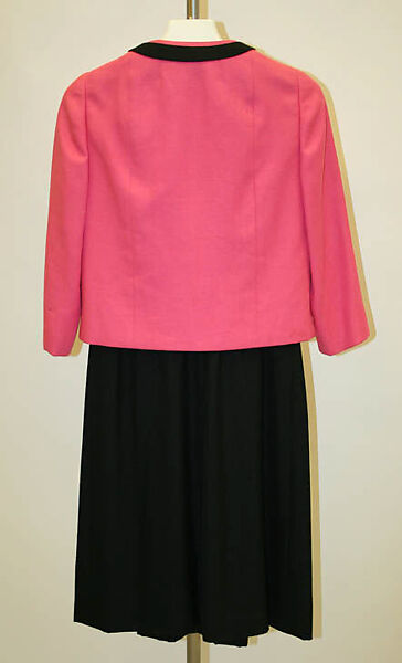 Ensemble, Mainbocher (French and American, founded 1930), silk, linen, plastic (cellulose nitrate), American