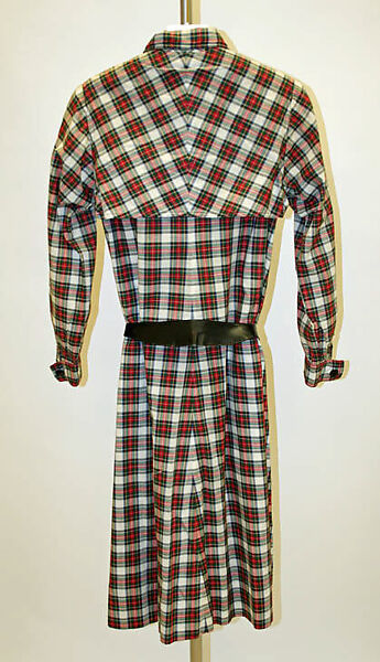 Dress, Claire McCardell (American, 1905–1958), (a) cotton; (b) leather, American