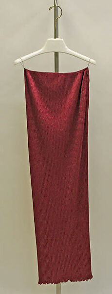 Evening ensemble, Mary McFadden (American, born New York 1938–2024 Southampton, New York), rayon or nylon, American