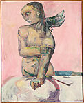Figur mit Vogel I, Eugen Schönebeck  German, Oil on canvas