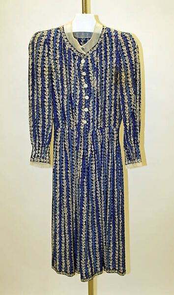 Dress, Edward Molyneux (French (born England), London 1891–1974 Monte Carlo), silk, French 