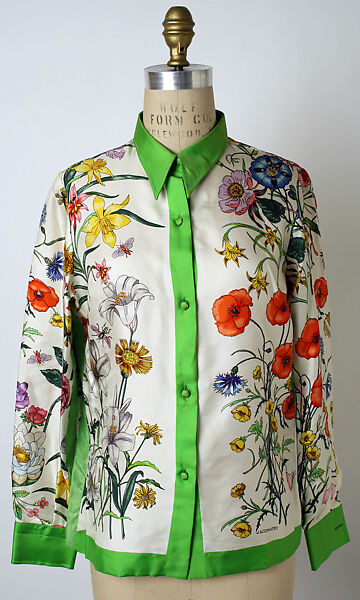 Blouse, Gucci (Italian, founded 1921), silk, Italian 