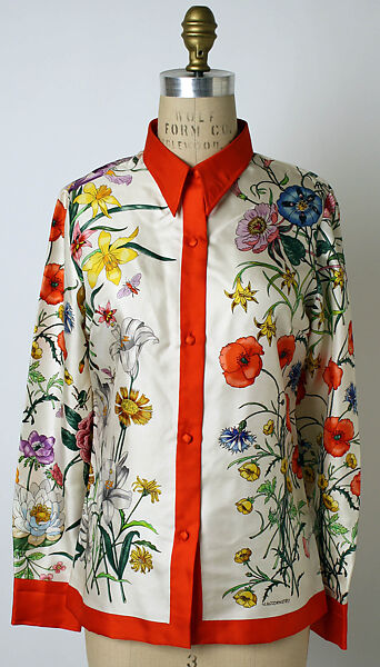 Blouse, Gucci (Italian, founded 1921), silk, Italian 