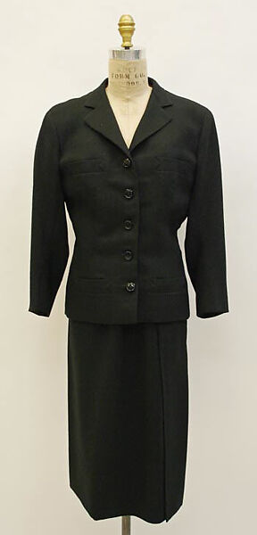 Suit, Griffe of Paris (French), wool, silk, French 