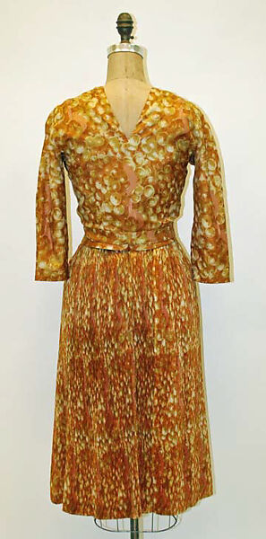 Cocktail ensemble, House of Givenchy (French, founded 1952), silk, French