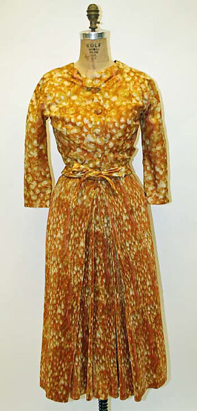 Cocktail ensemble, House of Givenchy (French, founded 1952), silk, French