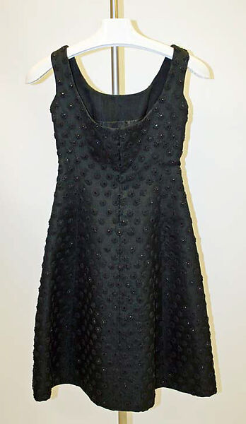 Evening dress, House of Givenchy (French, founded 1952), silk, jet, French