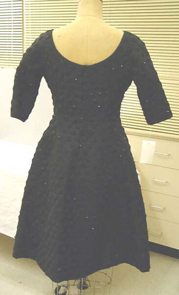Cocktail dress, House of Givenchy (French, founded 1952), silk, cotton, glass, French