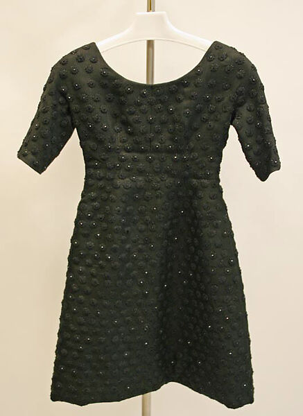 Cocktail dress, House of Givenchy (French, founded 1952), silk, cotton, glass, French 