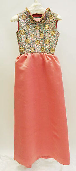 Evening ensemble, House of Givenchy (French, founded 1952), silk, plastic, glass and metallic beads, French