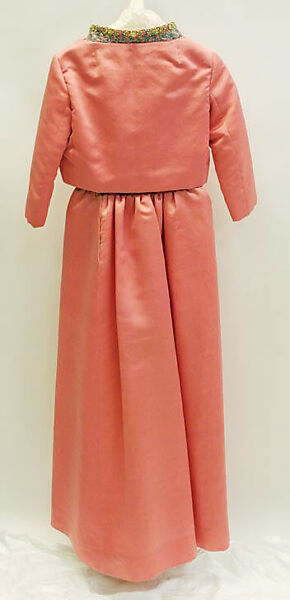 Evening ensemble, House of Givenchy (French, founded 1952), silk, plastic, glass and metallic beads, French