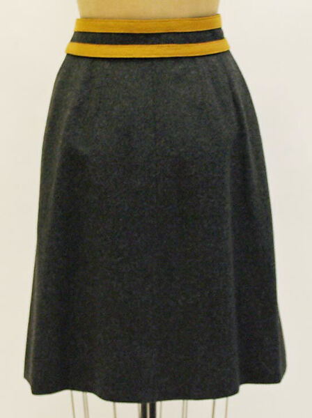 Skirt, Hermès (French, founded 1837), wool, French