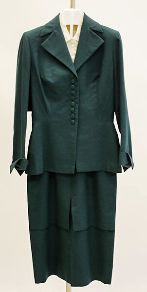 Suit, Irene (American), (a, b) wool; (c) linen, American 