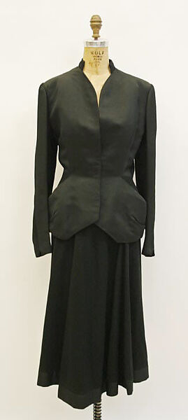 Suit, Charles James (American, born Great Britain, 1906–1978), wool, silk, American 