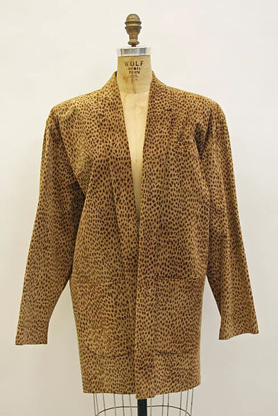 Jacket, OMO Norma Kamali (American, founded 1977), leather, American 