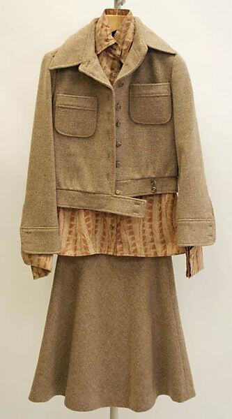 Ensemble, Anne Klein (American, Brooklyn, New York 1923–1974 New York), wool, synthetic fiber, American 